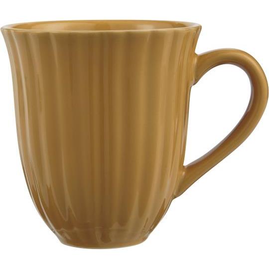 Mynte kopp med öra i nyans Mustard. Tillverkad i stengods av hög kvalité. Se mer info i produkt kategorin ovan. H: 10 Ø: 9,5cm