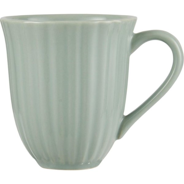 Mynte kopp med öra i mjuk turkos nyans Green Tea. Tillverkad i stengods av hög kvalité. Se mer info i produkt kategorin ovan. H