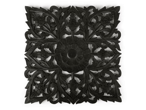 Snidat svart insynsskydd väggdekor med vackert mönster