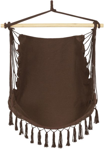 Brun hängstol med fransar