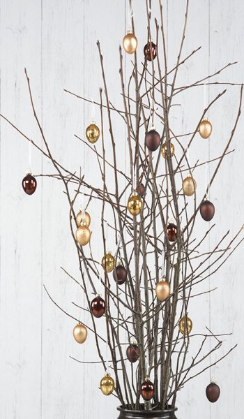 Ägg i glas att dekorera med, ligger färg mixade i 10st ägg per förpackning. Går i vackra nyanser av koppar, guld och brunt. Med