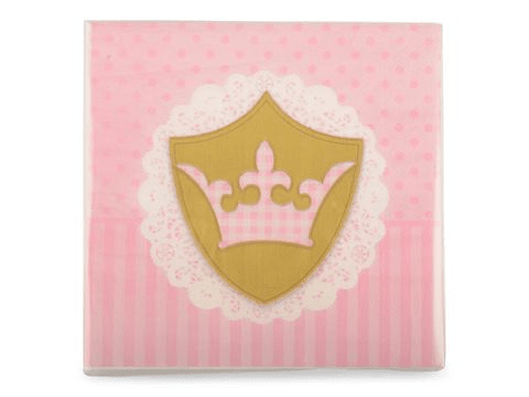 Rosa prinsess servetter med krona