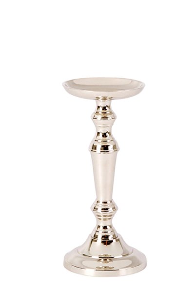 Silver ljusstake Grace för cylinderljus
