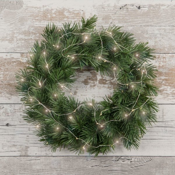 Ledslinga /ljusslinga med timer i fler radigt modell om 2m i varm vitt ljus om 20 lampor . Slingan har timer på 6 timmar, av 18