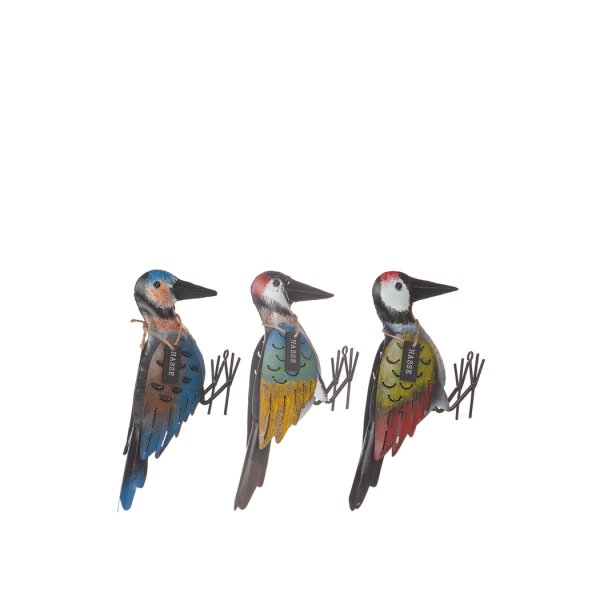 Hackspett fågel i plåt att dekorera med