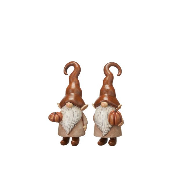 Pumpa tomte till lika skog vätte med orange pumpa i handen. Finns i två modeller -Liten pumpa i höger hand -Stor pumpa i vänster