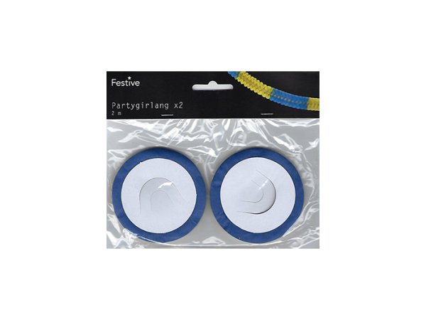 Fest girlang i blått och gult 2-pack
