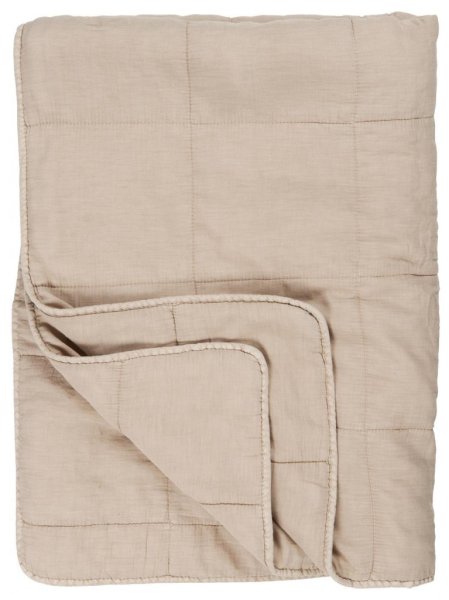 Överkast / täcke natur. Enfärgat i mjuk, fluffig modell. Finns i två olika nyanser. -Beige sand nyans -Brun olive Lika passande
