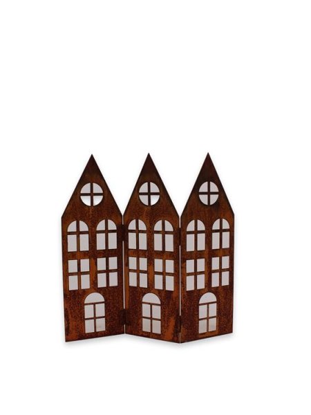Vikvägg hus i rost