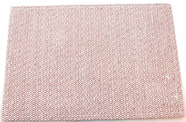 Bordstablett i gammeldags mönster rött och vitt