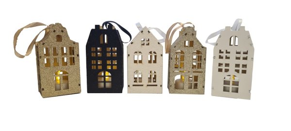 Hus jul med LED belysning 