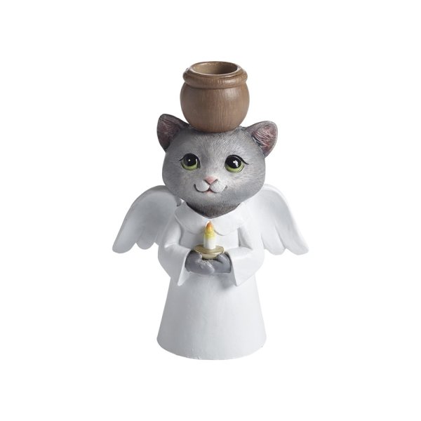 Katt ljusstake och dekoration designade Annica Hovbom