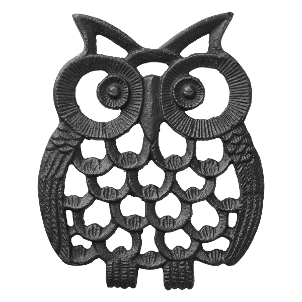 Järnfat underlägg uggla i järn