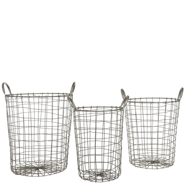 Zink korg olivkorg med handtag. I vacker och praktisk nätat modell. Att ställa en planta precis som den är eller fylla korgen me