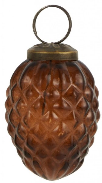 Vackra julgranskulor / julkulor/ hängen i glas. Går i en vackert brun nyans med inslag av antik guld. Finns i fyra olika modelle