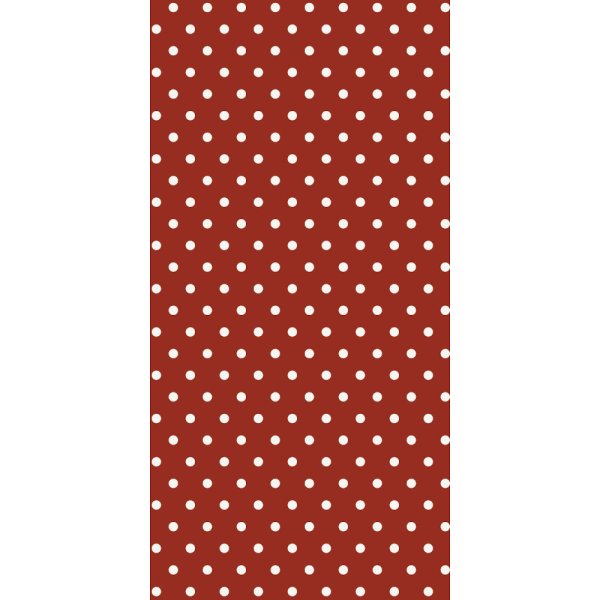 Avlånga prickigt mönstrade servetter i rött och vitt. 33cm * 40cm 3-lager 20 per paket