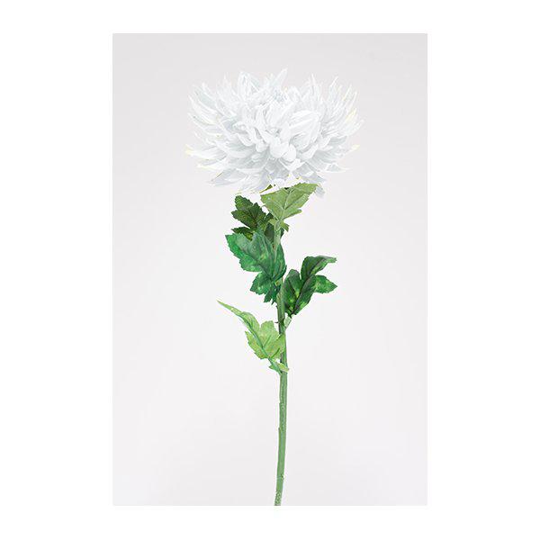 Vacker höstblomma krysantemum brun med gröna blad. Lång stjälk och fyllig blomma. Välarbetad och verklighetstrogen konstgjord bl