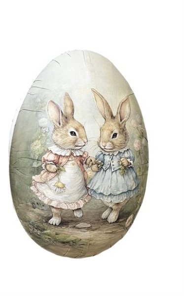 Ägg påskägg öppningsbart med kaniner 