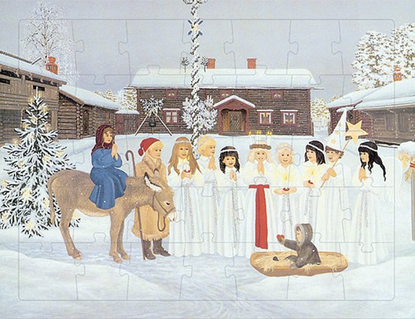 Pussel Barnens Lucia från Leksand i Dalarna av Erkers Marie Persson