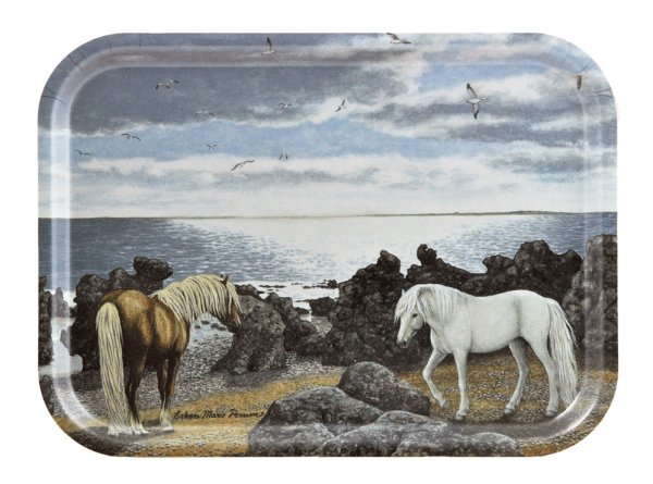 Större bricka Månskenshästar av Erkers Marie Persson