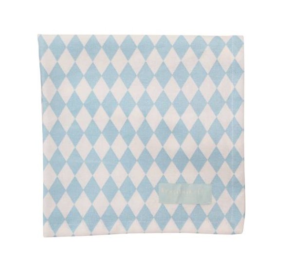 Lantlig duk med harlequin mönster i pastell