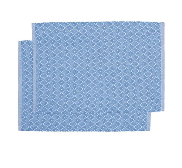 Bordstablett Ella mönstrad i vitt och blått