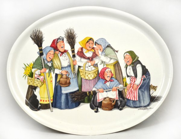 Oval bricka Glad Påsk!