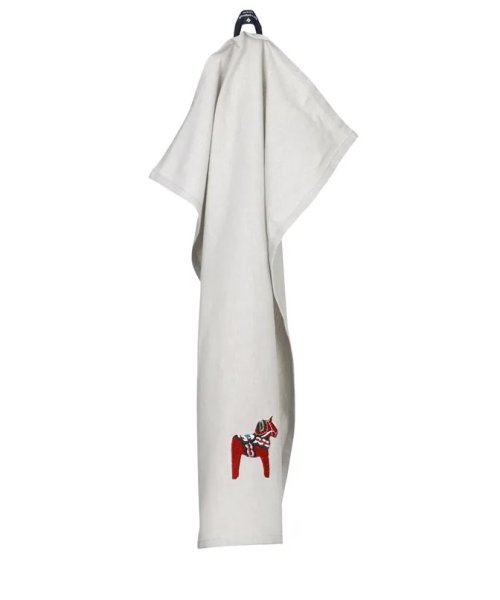 Kökshandduk och grytlapp Rättvik med broderad dalahäst