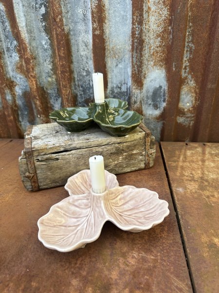 Vacker och annorlunda ljusstake Garden i porslin