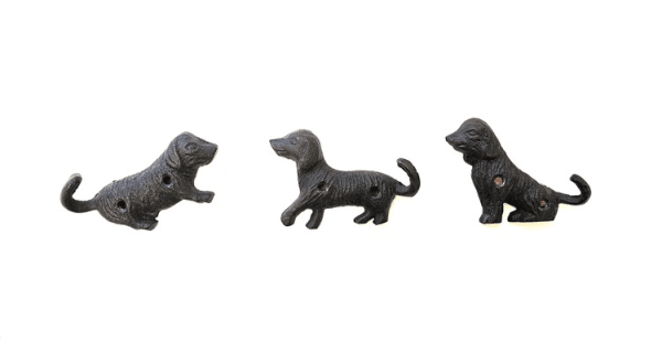 Krok i gjutjärn formad som en hund 