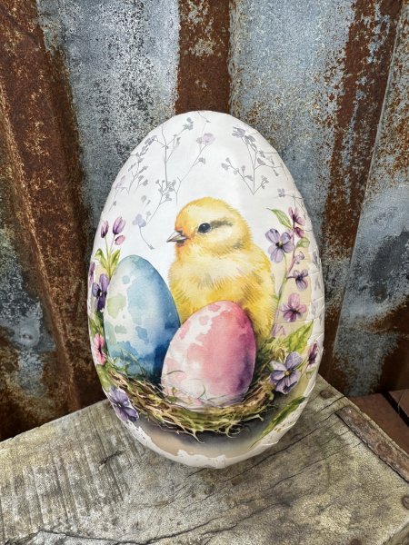 Ägg påskägg öppningsbart med kyckling 