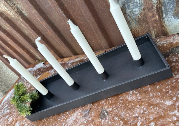 Adventsljusstake större i låd modell 