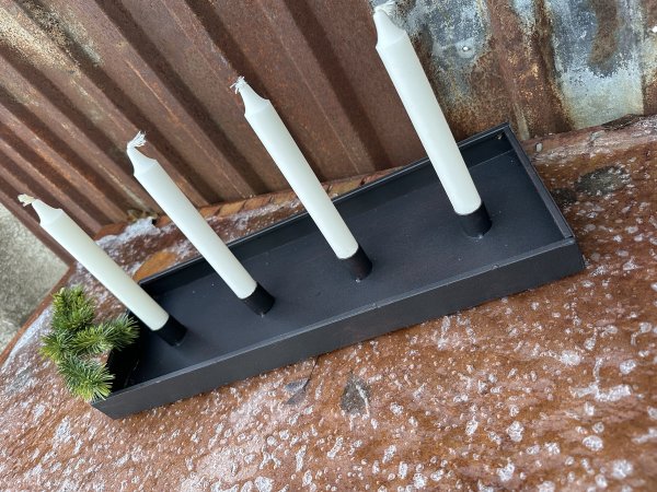 Adventsljusstake större i låd modell 