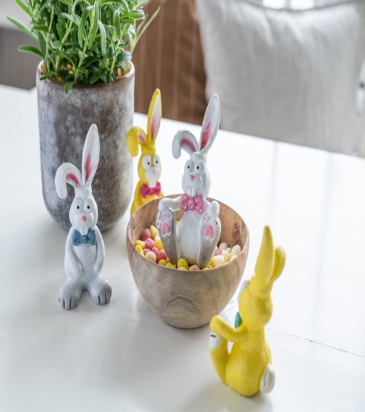 Harry gul påsk hare med rosett 