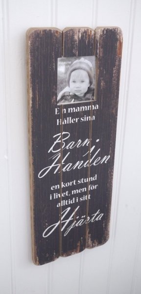 Stor Fotoram / tavla med text