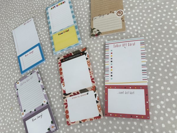 Kom i håg block / shopping lista med magnet 