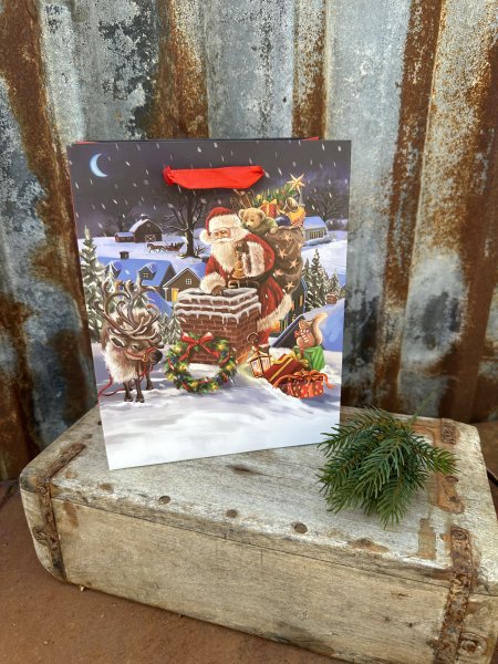 Presentpåse jul med jultomte