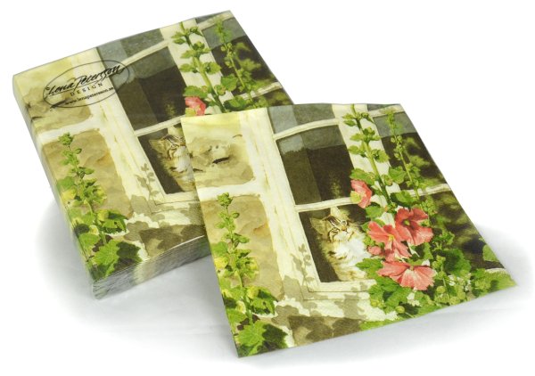 Servetter med katten Sonja av Lena Petersson 