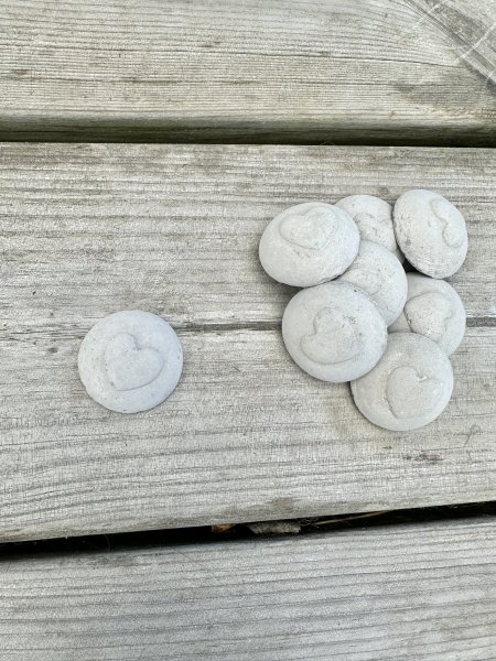 Betong dekoration med hjärta