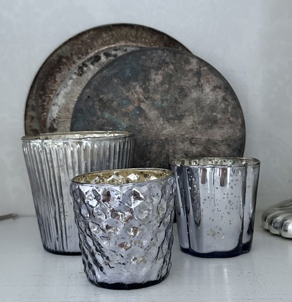 Ljusglas i fattigmanssilver 