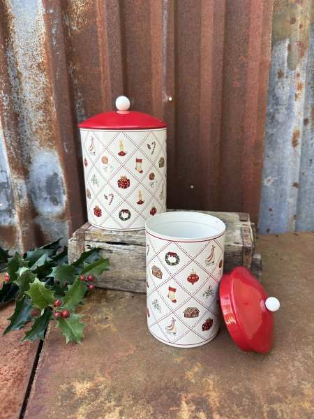 Plåtburk Juletid med gammeldags jul motiv 
