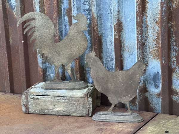 Rostig Tupp och Höna att dekorera med