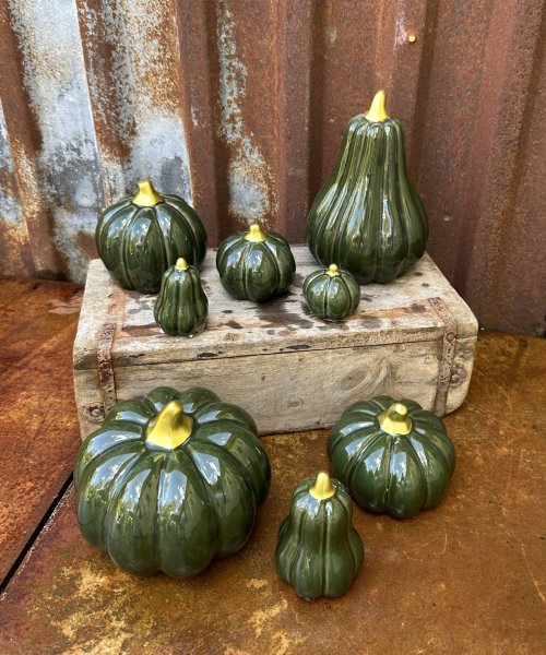 Grön pumpa i keramik