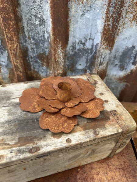 Rostig ljusstake blomma