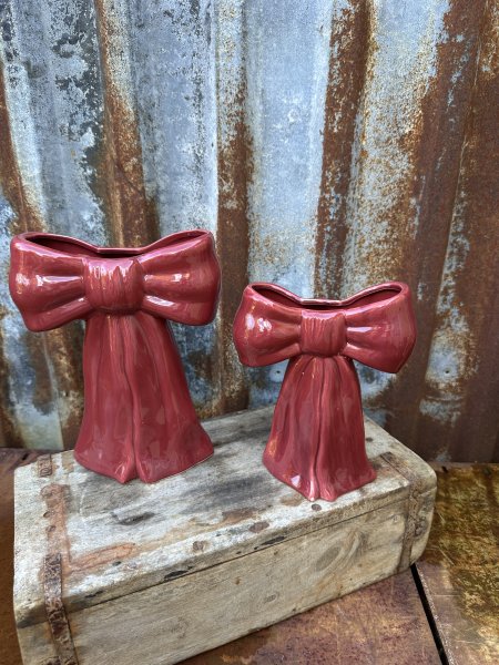 Färgglad vas i porslin modell rosett