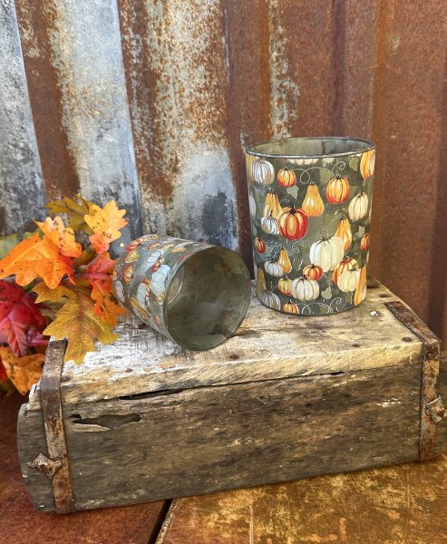 Ljuslykta pumpa med pumpor i olika nyanser