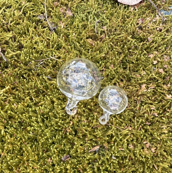 Flöten i glas mindre modell med ögla