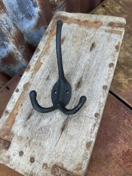 Väggkrok dubbel modell svart