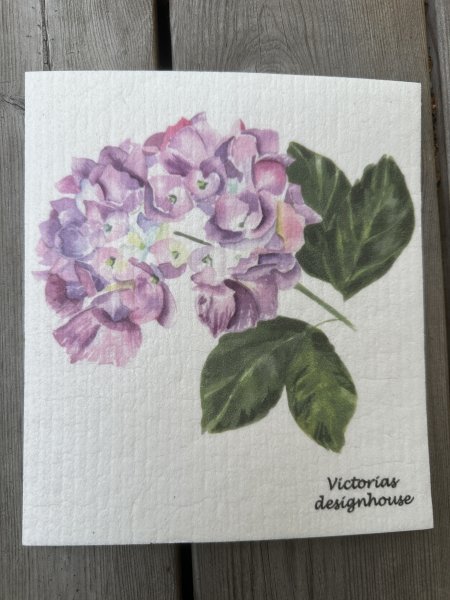 Disktrasa med hortensia motiv 