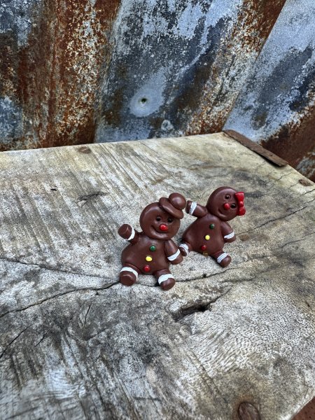 Små söta pepparkaksgubbar och gummor att dekorera med 